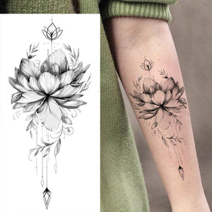 Skizze Blume Tattoo Aufkleber (10STK)