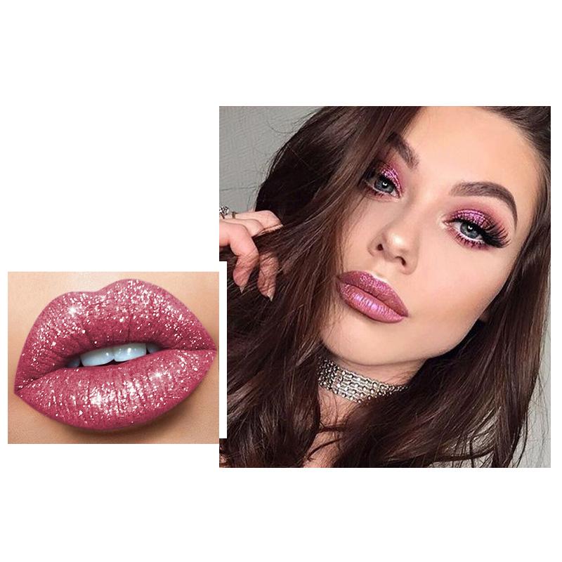 18 Farben Diamant glänzender langanhaltender Lippenstift