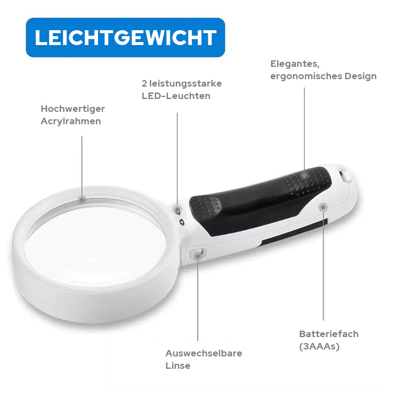 20X Optisches Vergrößerungsglas Mit LED-Licht