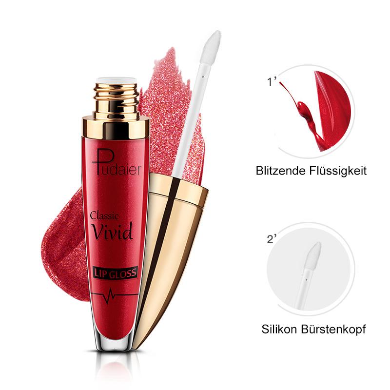 18 Farben Diamant glänzender langanhaltender Lippenstift